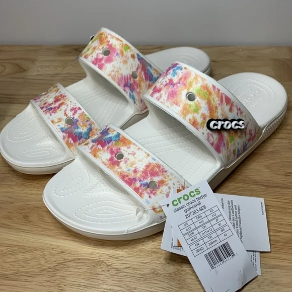 CROCS | Shoes | Mens Crocs Classic Tie Dye Slip On Sandals  display picture 1